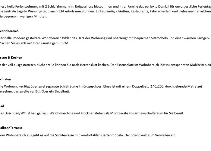 Seesternchen - Westerlandstr 16, App 3 *